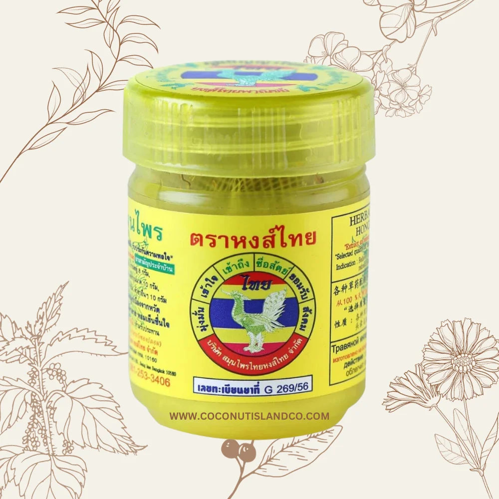 Hong Thai Yadom Herbal Inhaler Trio – 3 x 5g Mixed Scents (Green, Yellow, White)